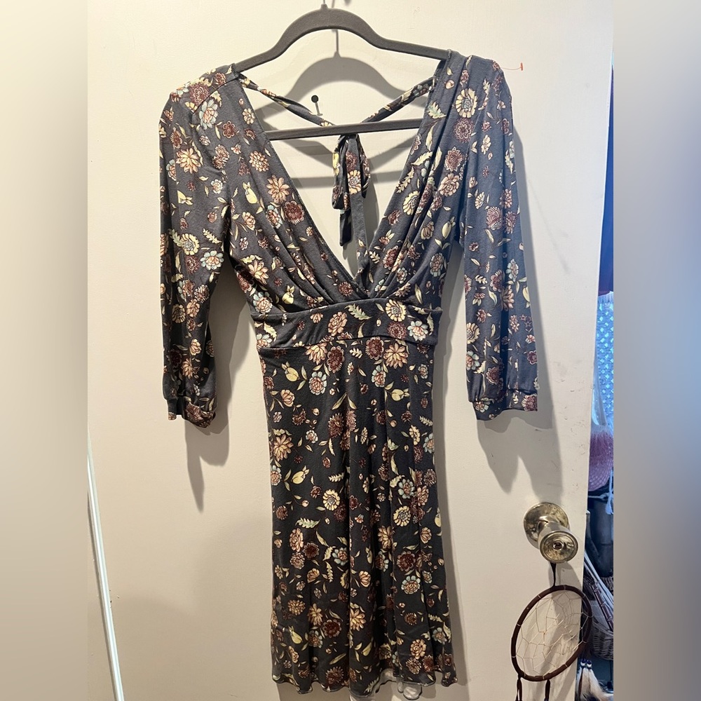 Free people short dress with long sleeves